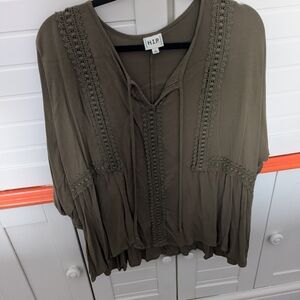 Green H.I.P. blouse